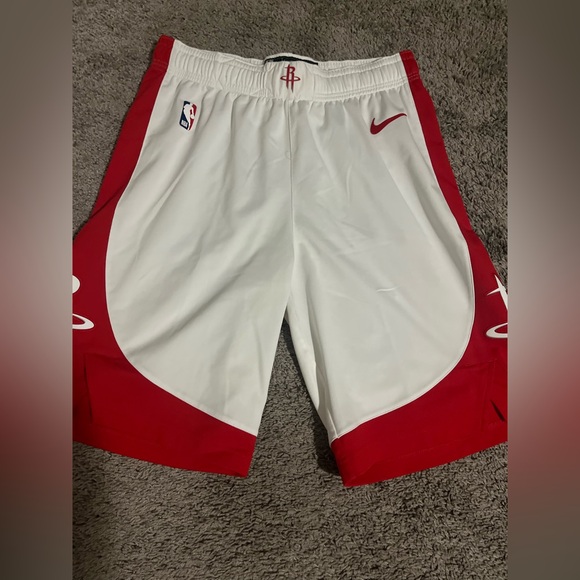 Houston Rockets Team Issued Nike Authentic Short White Size 38 - Picture 1 of 6